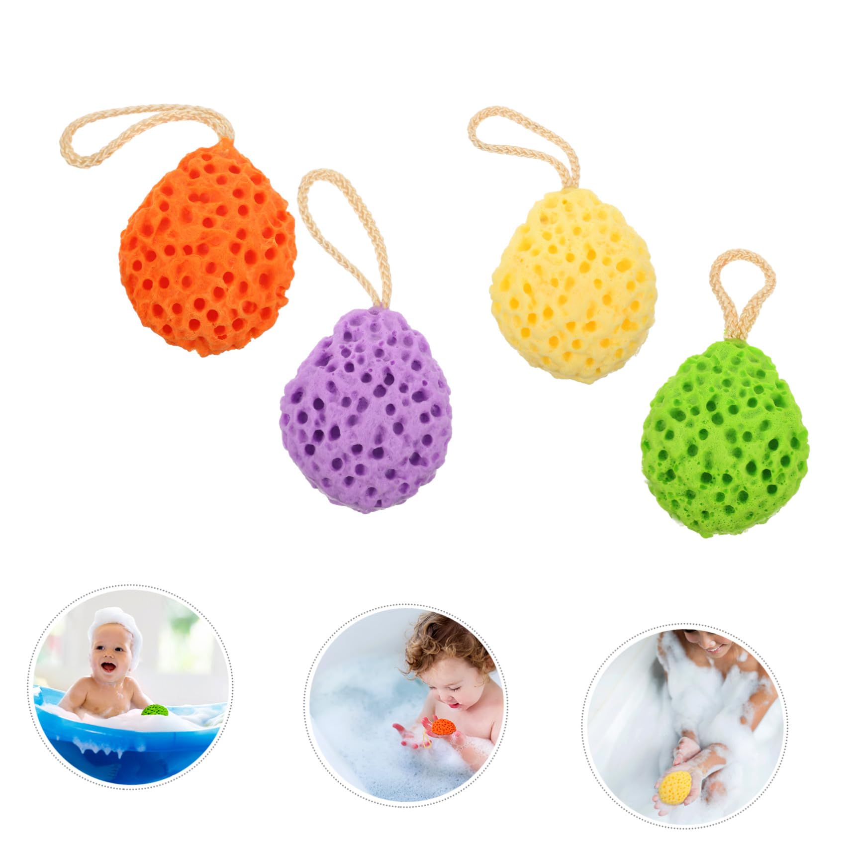 FRCOLOR 12piezas Esponjas De Baño De Forma De De Esponjas De Baño De De Panal Exfoliantes Para Para Limpiar y Masajear