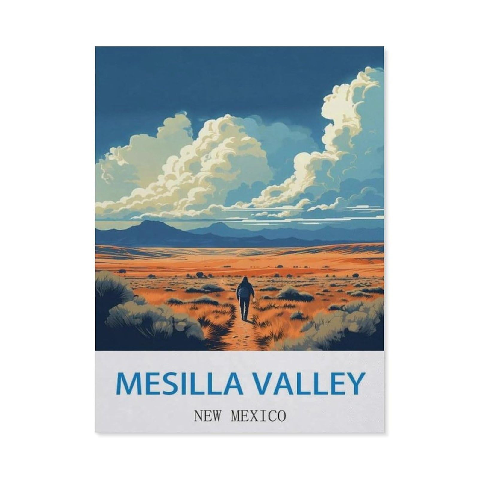BEAYODKP 5D DIY Diamond Painting Kit，Mesilla Valley New Mexico，Crystal Mosaic Full Drill Round Diamond Painting Embroidery Accessories（30 x 40 cm/11.81 x 15.74 inches）-CK71