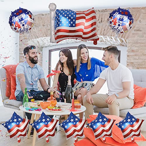 4Th Of July Balloons, Premium Quality Fourth Of July Balloons, Perfect For Independence Day Celebrations, Patriotic Balloons, Events & Parties – Pack Of 8, Easy To Inflate, Durable & Reusable #TOP6