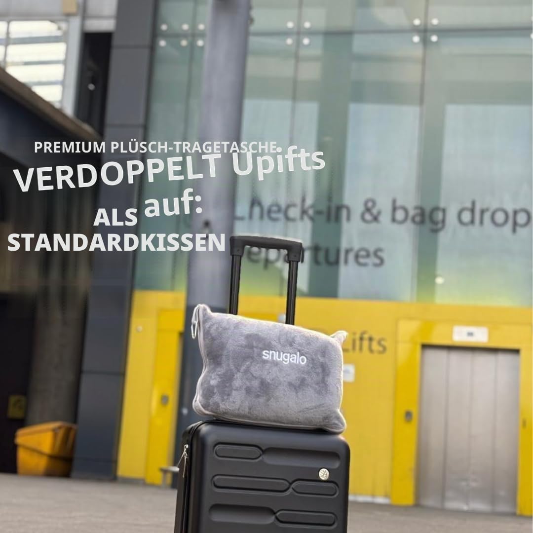 Reisekissen - 2-in-1 Wahrscheinlich das vielseitigste Kissen der Welt! Ultra weich & atmungsaktiv 100% Bambus-Viskose Luxusmaterial | Nackenkissen für Reisen | Reisekissen für Flugzeug