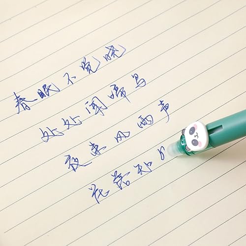 Miniatura 5 de MOZXIRZ 4 bolígrafos de tinta de gel borrables retráctiles, bonitos bolígrafos de oso de 0.020 in de punta fina, bolígrafos de oficina y escuela,