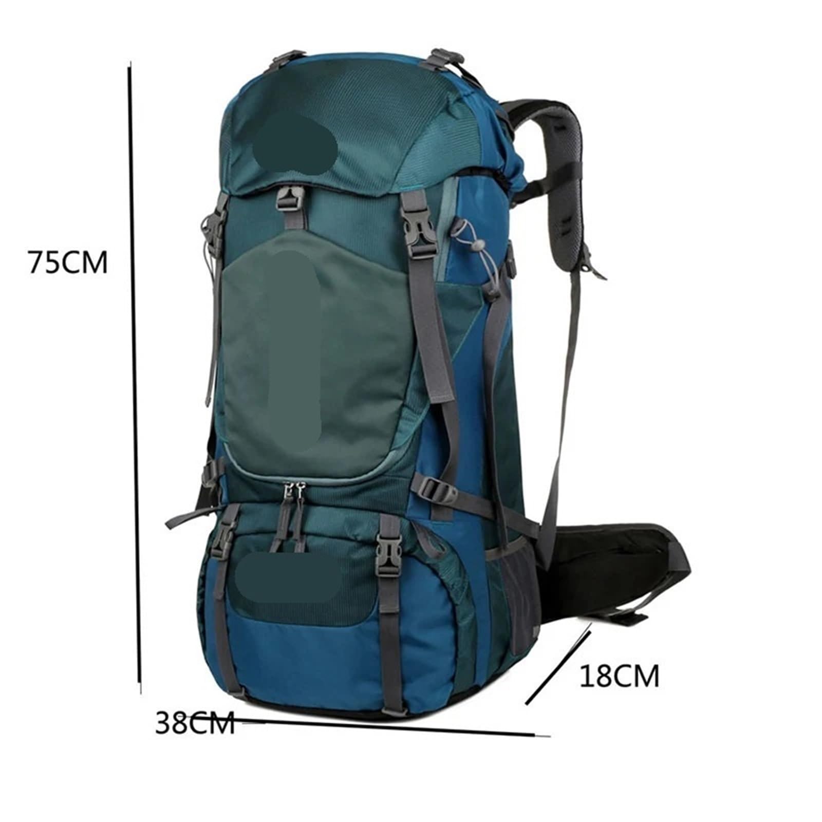 Zaino Trekking Zaino da campeggio 60 litri, grande capacità, borsa a tracolla for escursioni, viaggi, all'aperto, impermeabile, zaino trekking, arrampicata e alpinismo