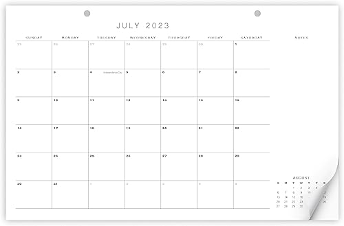 Calendario de escritorio simplificado 2023, funciona hasta julio de 2024, calendario minimalista de escritorio de oficina o pared de 17 x 11