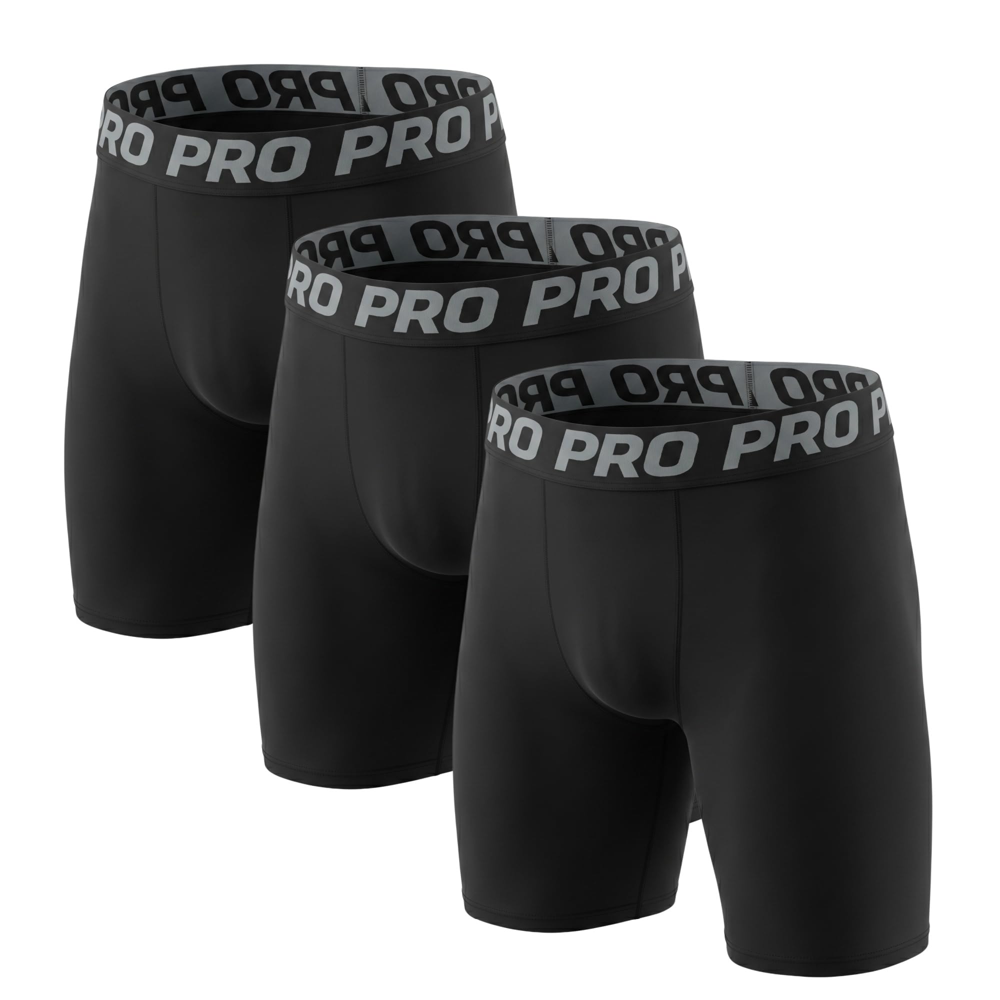 LANBAOSI 3 Pezzi Pantaloncini Compressione Uomo Pantaloncini Boxer Sportivi per Corsa Palestra Allenamento Sportivi Attillati ad Asciugatura Rapida e Traspiranti