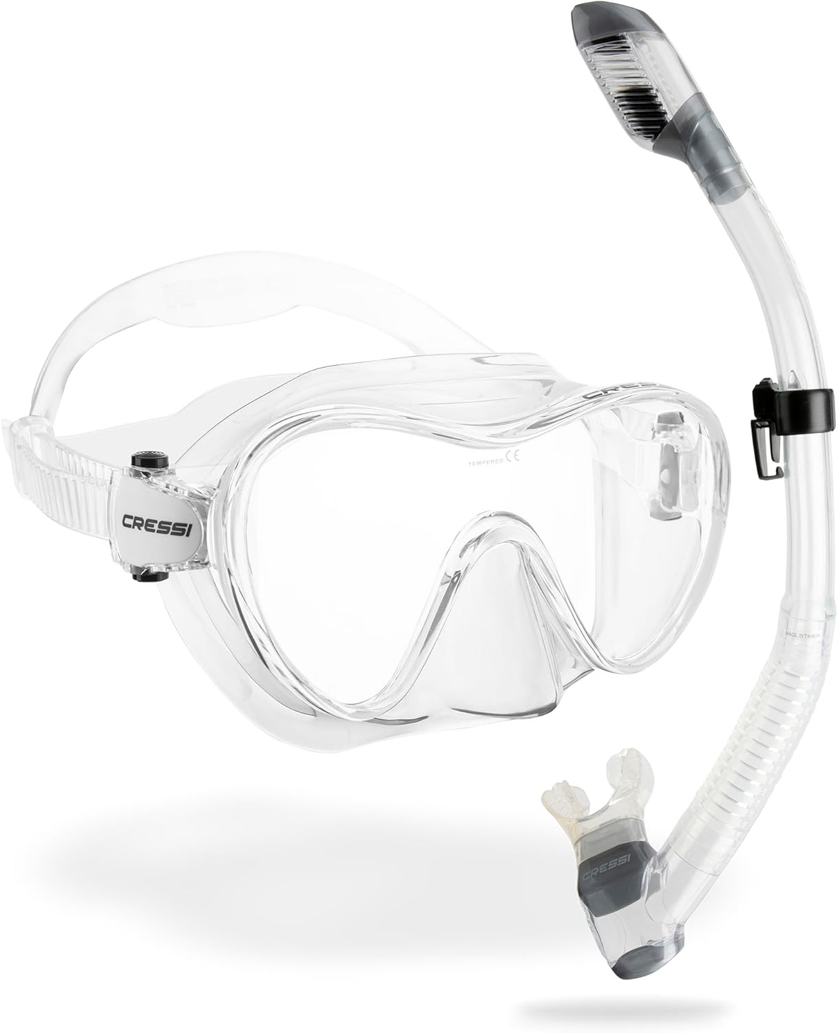 Cressi Scuba Diving Snorkeling Kit - Freediving Mask & Dry Snorkel - F1 & Supernova Dry: Designed in Italy