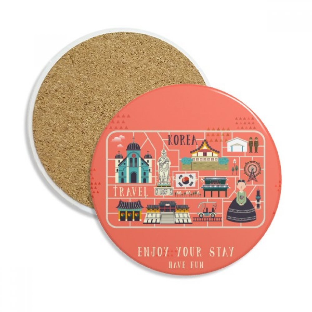 Coaster en céramique tasse dessous de verre décoratif multicolor