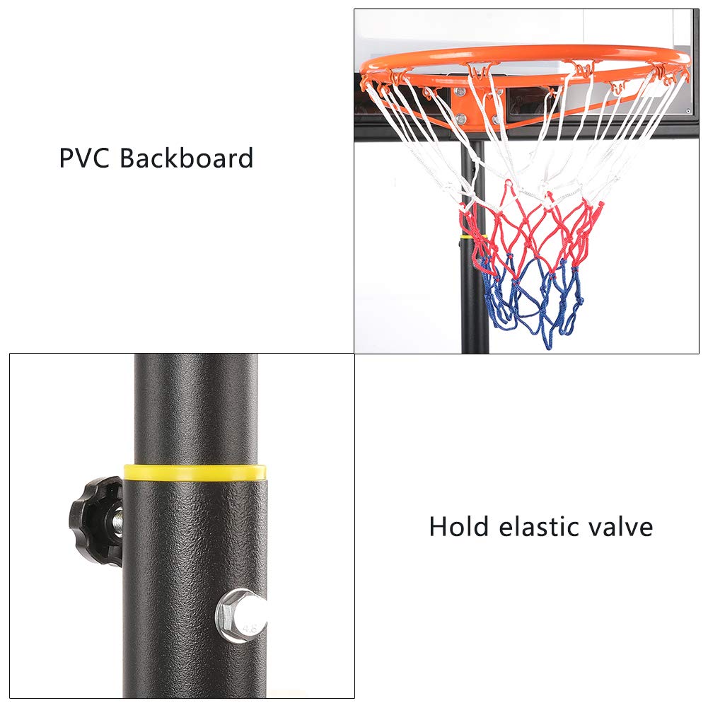 Canestro da Basket Portatile con Altezza Regolabile per Bambini