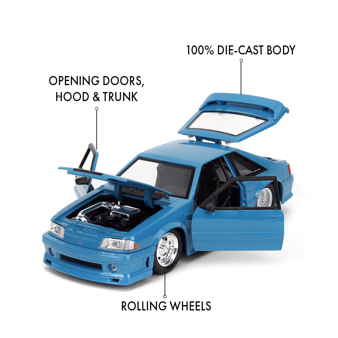 Fast & Furious Jada Ford Mustang GT 1:24 modellino auto pressofuso, giocattoli per bambini e adulti, veicolo da collezione e gioco