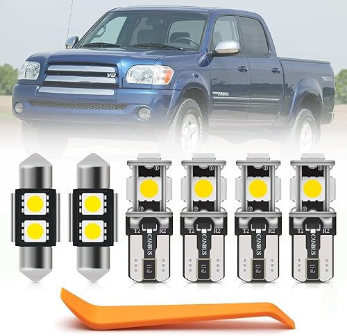 Kit de 17 bombillas LED interiores para Toyota Tundra 2000 2001 2002 2003 2004 2005 2006 súper brillantes 6000 K blanco LED bombillas interiores