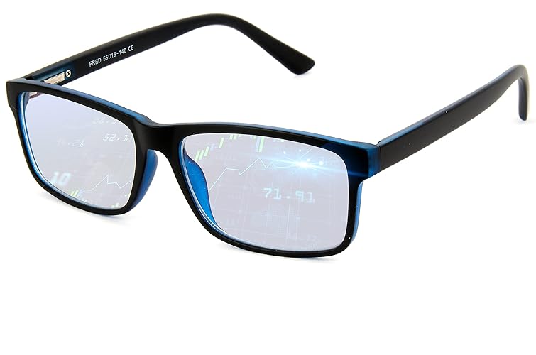 Blue Light Blocking Glasses For Men/Women Anti-Fatigue Computer Monitor Gaming Glasses Reduce Eye Strain Gamer Glasses - Black/ Black - 0 x
