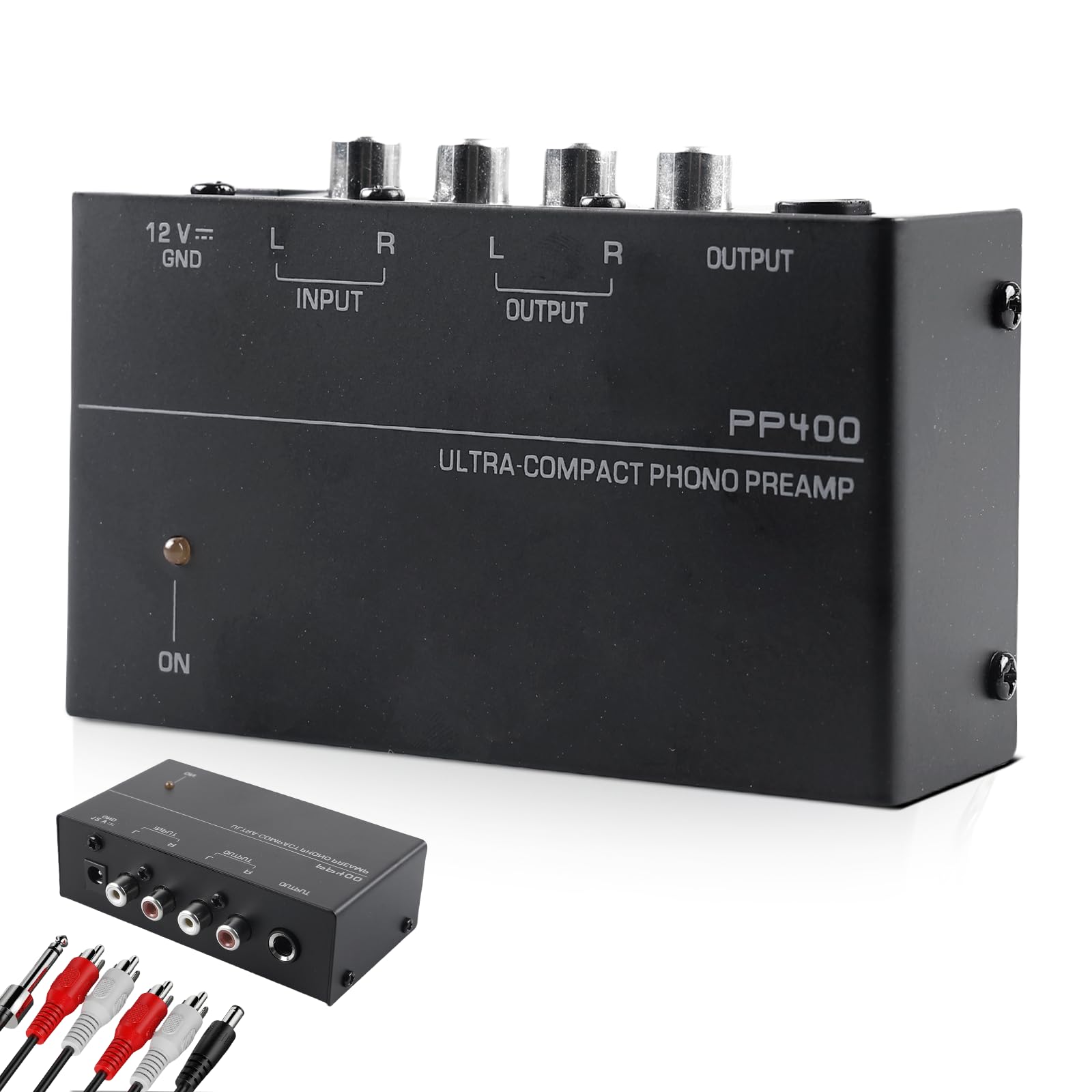 Preamplificador De Fono,Preamplificador De Tocadiscos,Mini Preamplificador para Tocadiscos,Preamplificador De Fonógrafo Estéreo De Audio para Tocadiscos