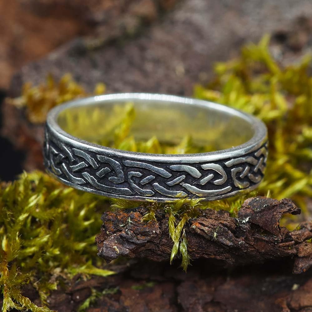 Keltischer Ring 925 Silber Partnerring Freundschaft Bandring Herren Damen Silberring Kelten Fingerring Verlobung Gr 46-76 lieferbar