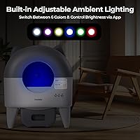 Vista 7 de Self Cleaning Litter Box: Extra Large Automatic Cat Litter Box Self Cleaning for Multiple Cats - APP Control with Smart Sensors - Safety Protection