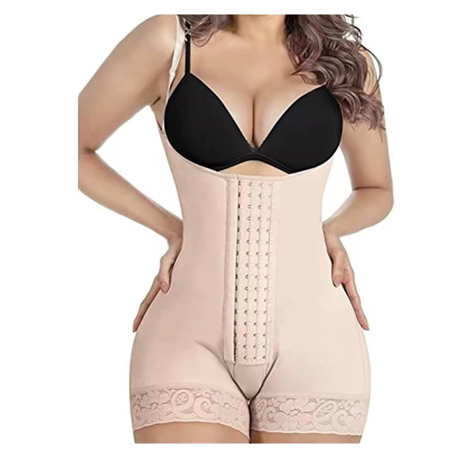 Combinaison moulante à quatre bras style européen avec ceinture gainante XL