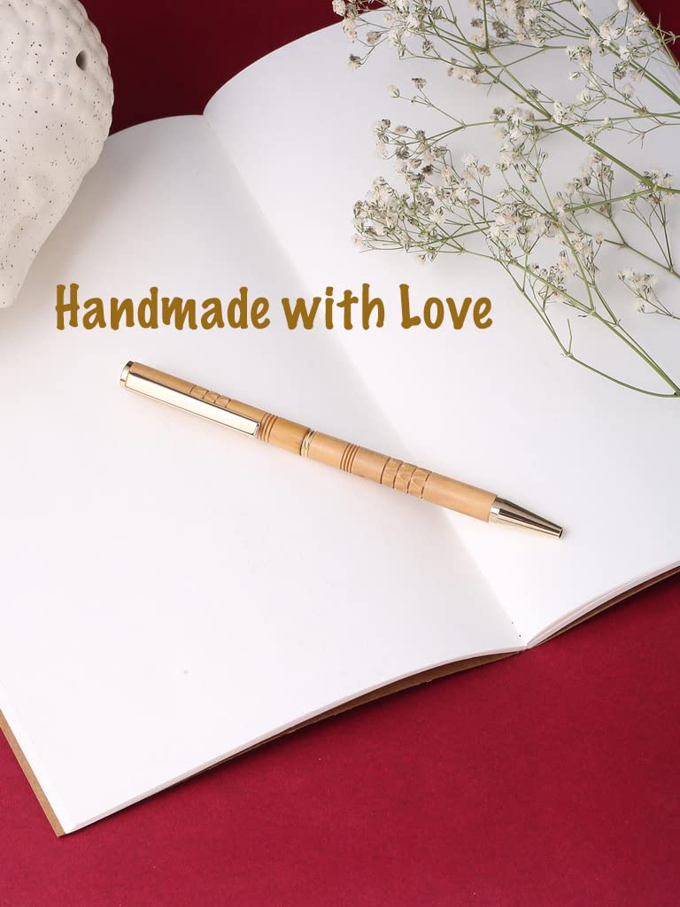 RDK Handmade Ballpoint Pens, Stunning Handcrafted Sandalwood Pen with Chandan Aroma Elephant, Gift Set for Men & Women, Professional, Executive, Office, Nice Pens-Gift Box 2
