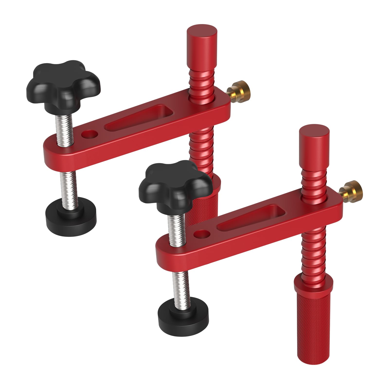 2 pièces de pince de banc de chien de 20 mm, pince de banc de chien à action rapide de 20 mm, pince de table à action rapide réglable en métal MFT pour banc de travail du bois (20 mm)
