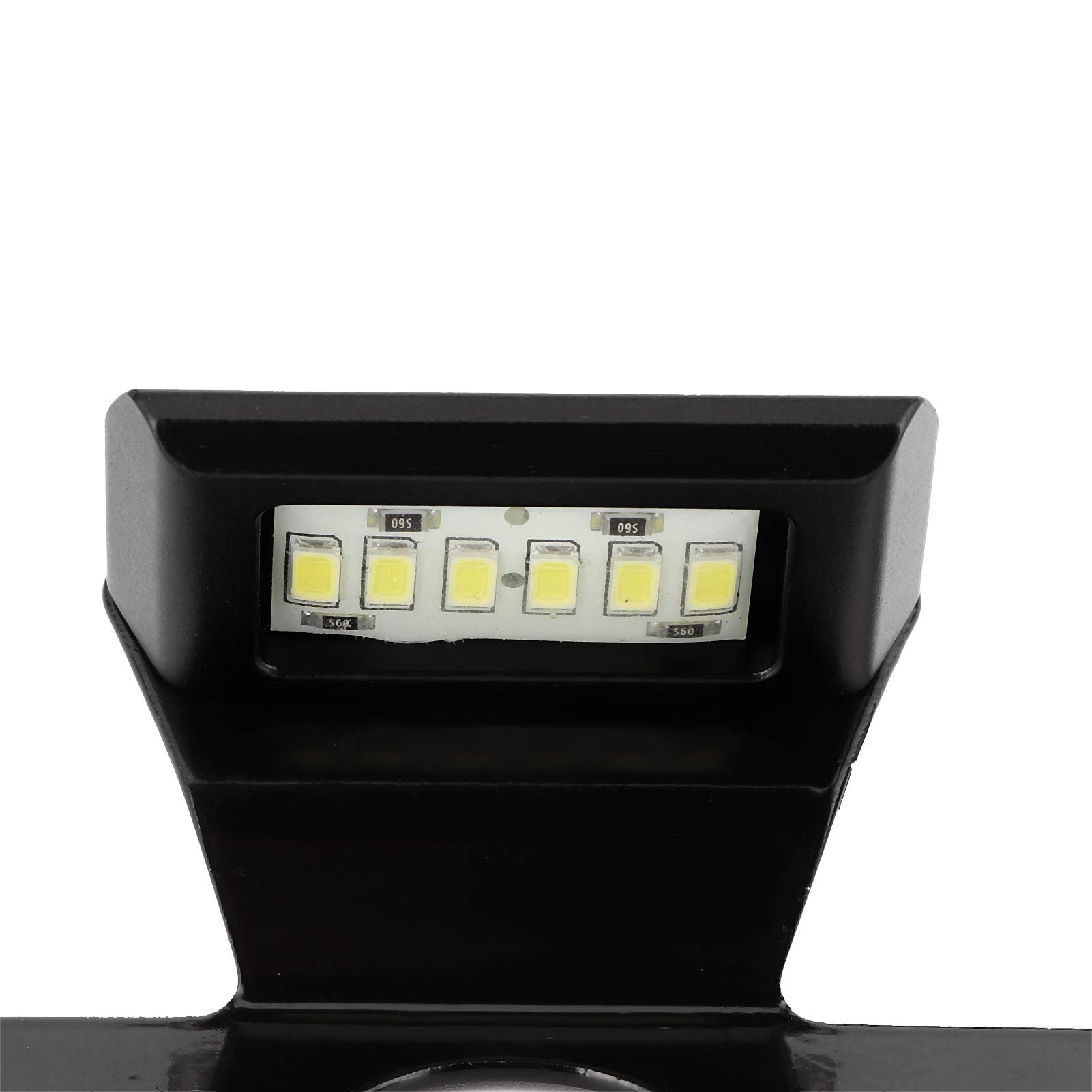 Akozon Luce Moto, Universale Lampada Posteriore in Alluminio CNC 6 LED Illuminazione per Montaggio su Coda Accessorio di Illuminazione Nero(Nero)