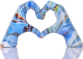DOVDOV Colorful Love Statue - Gesture Sculpture for Home Decoration, Suitable for Wedding, Office or Living Room