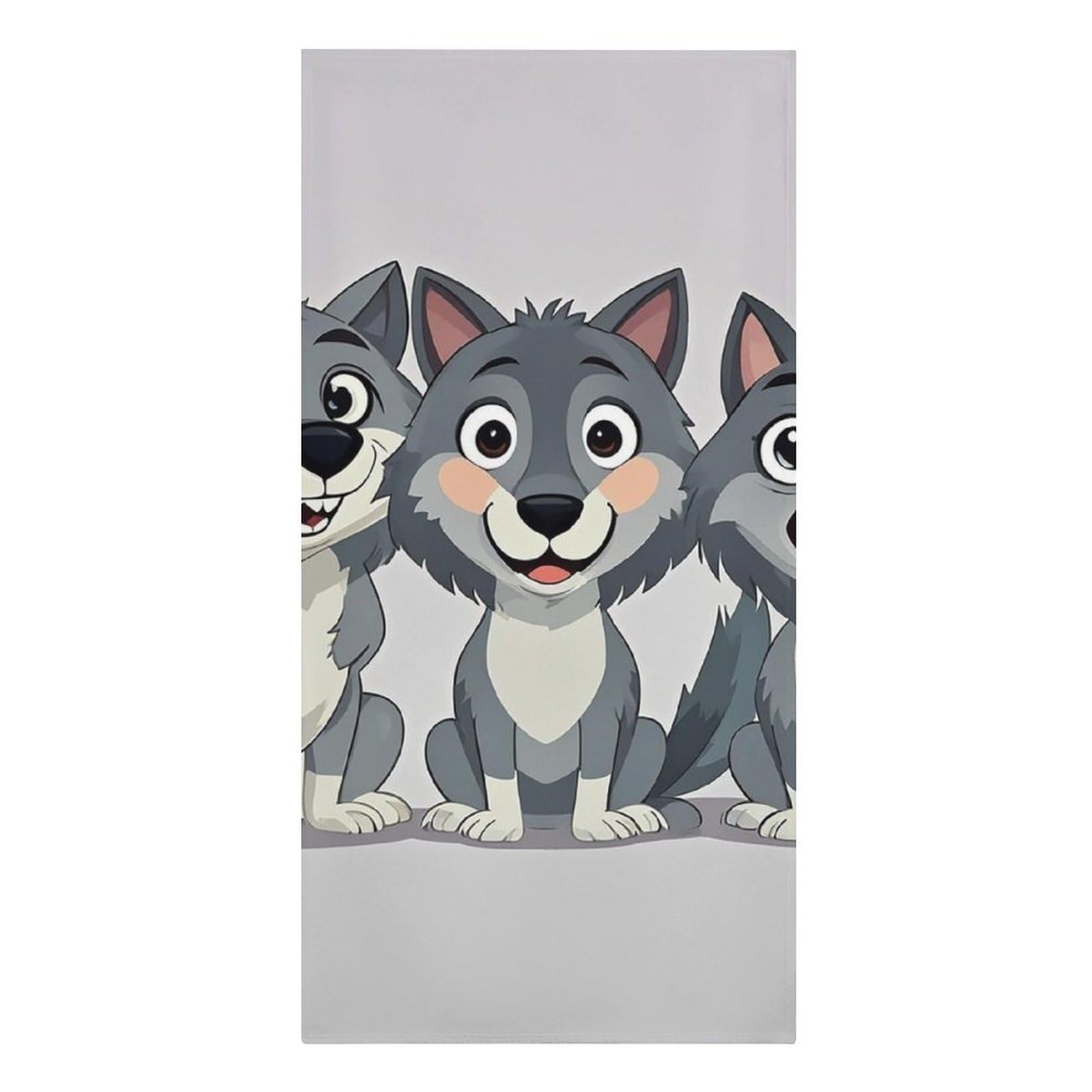 FodPand Lightweight Microfiber Large Overszed Wolfs Beach Towel 30.3x61.4 in Sand Blanket Travel, Swim, Bathroom, Girls Women Adults Gift Soft Big Pool Swim Towels