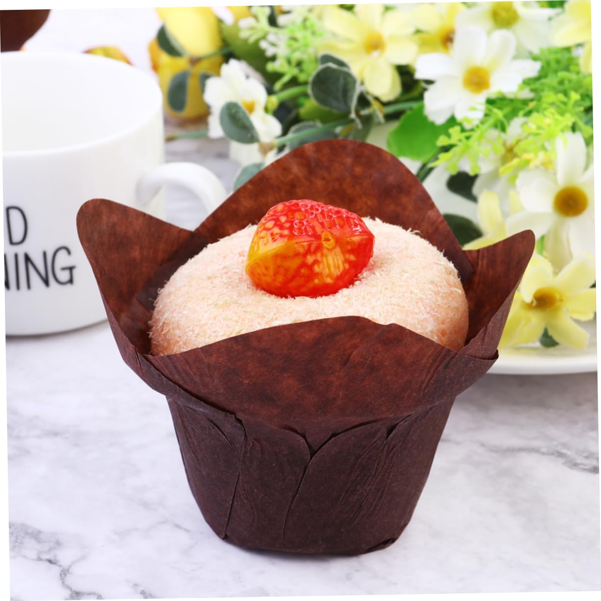 MAGICLULU 300stücke Muffin-papierbecher Hitzebeständige Backförmchen Aus Papier Sicher Für Küche Muffin Und Cupcake- Kaffee-farbe Für Partys Und Feiern