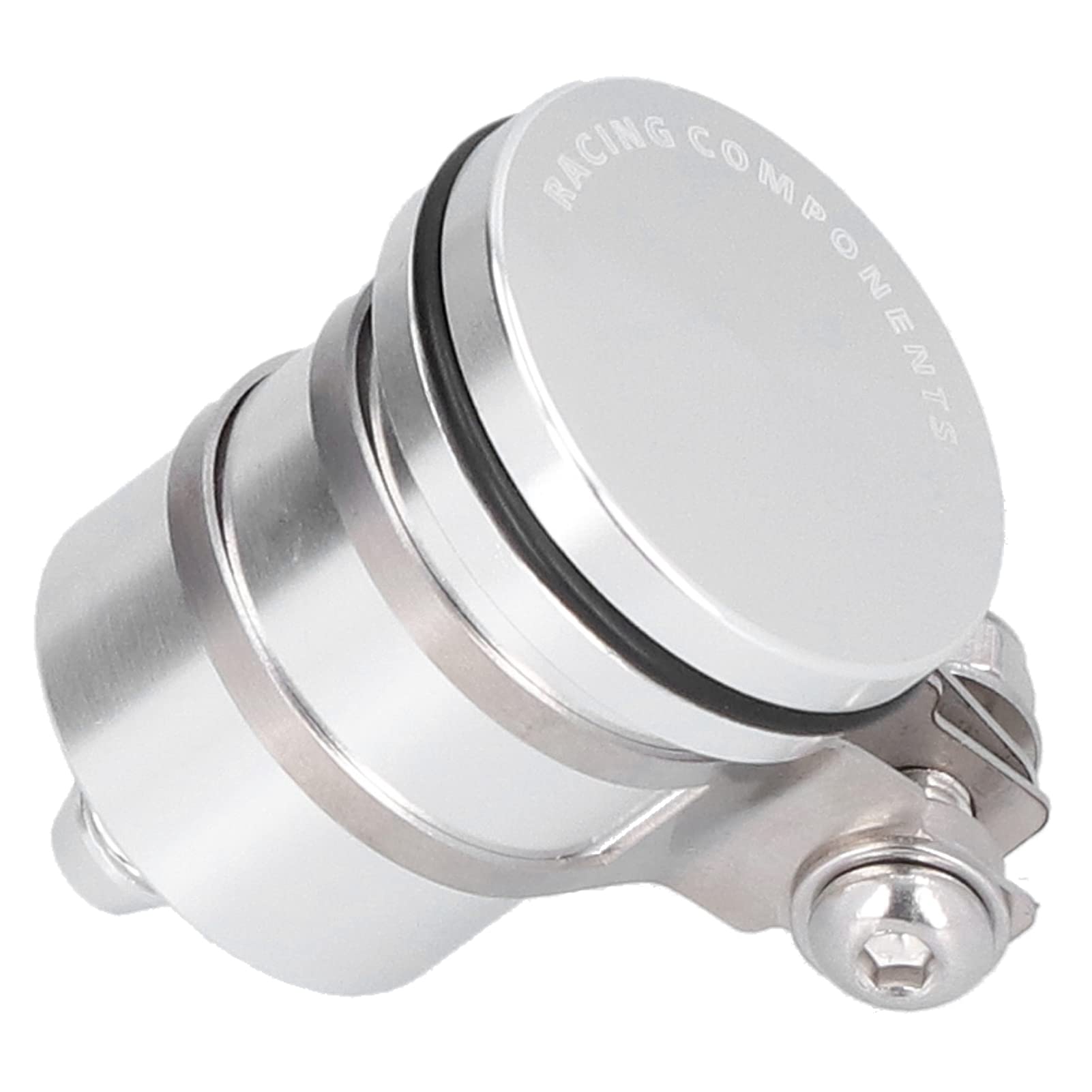 Ausla Réservoir de Liquide de Frein de Moto, Aluminium CNC, Conception étanche, Facile à Installer avec Ajustement Universel pour GSXR600/750 GSXR1000 (B (argent))