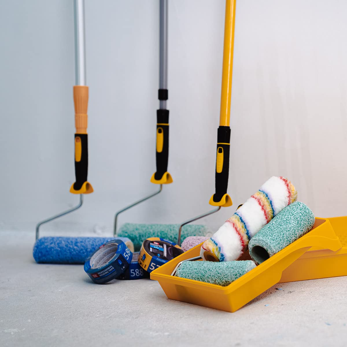 Hardy Working Tools Perche télescopique pour rouleau à peinture 100 cm – 180 cm. Manche extensible en métal et plastique, accessoire indispensable pour peindre murs et plafonds hauts.