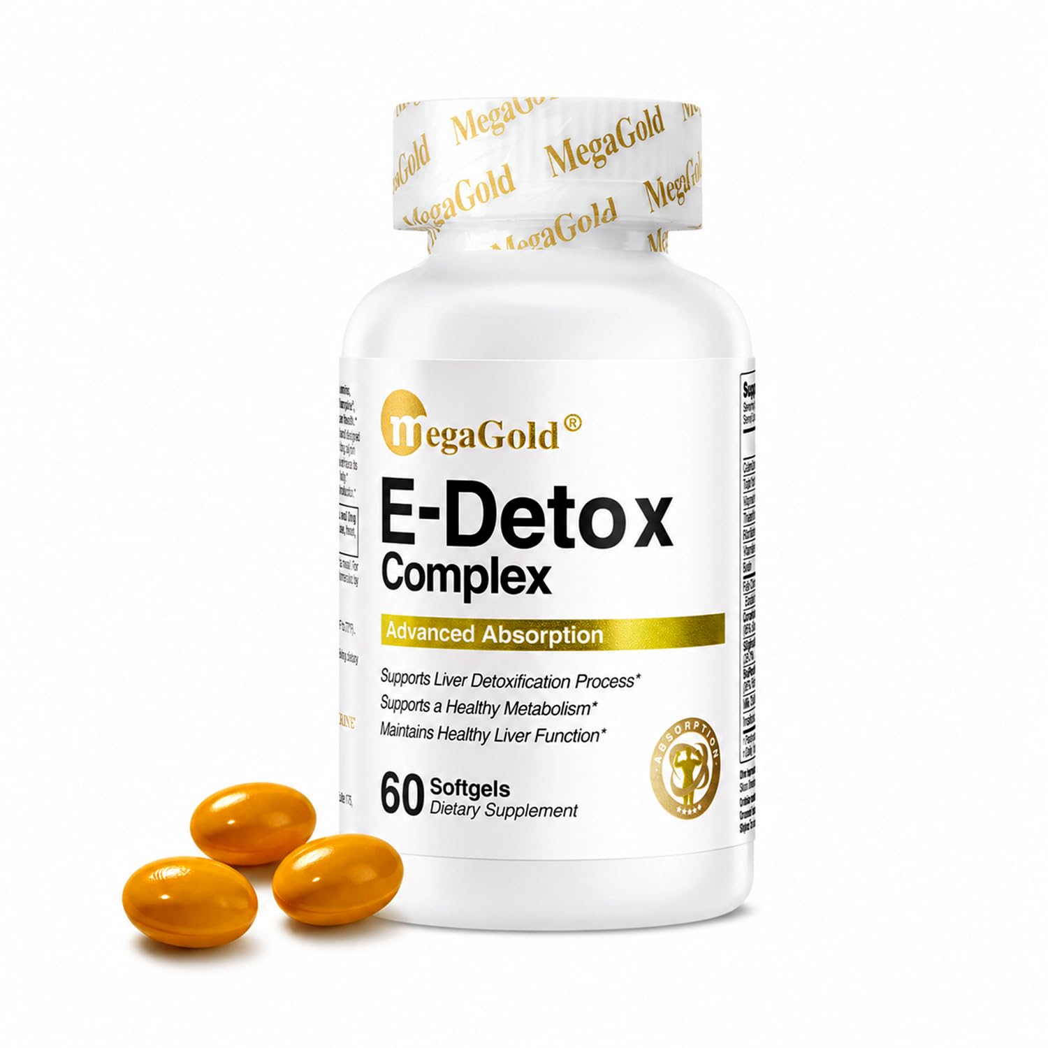 Liver Support Complex Milk Thistle Curcumin BioPerine 60 Softgels
