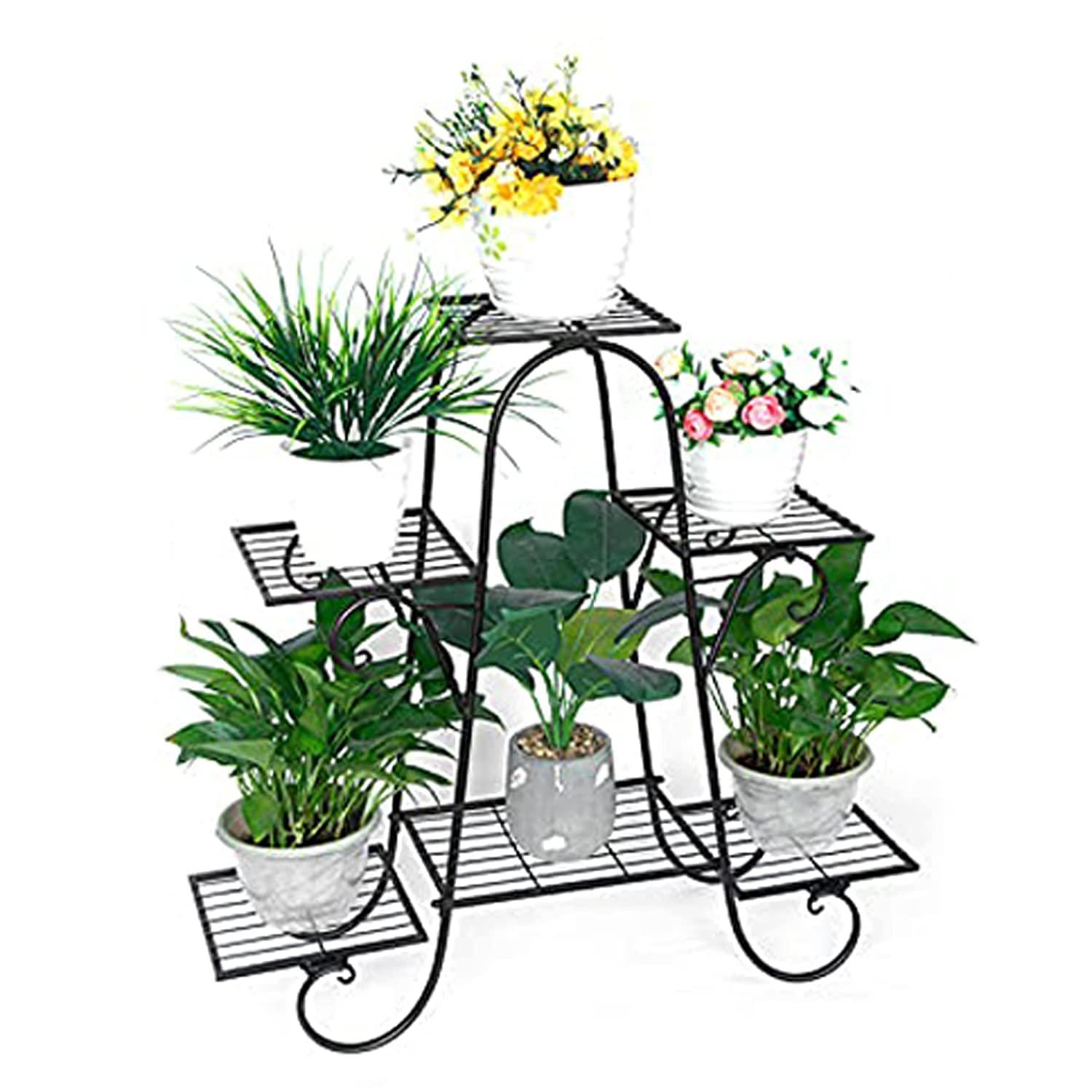 HOUSE PLANT Wought Iron Plant Stand and Flower Pot Stand for Balcony Living Room Outdoor Indoor Plants, Plant Holder Home and Decor, (6-Teir black) (B0CB72N2QB) Amazon Price History, Amazon Price Tracker