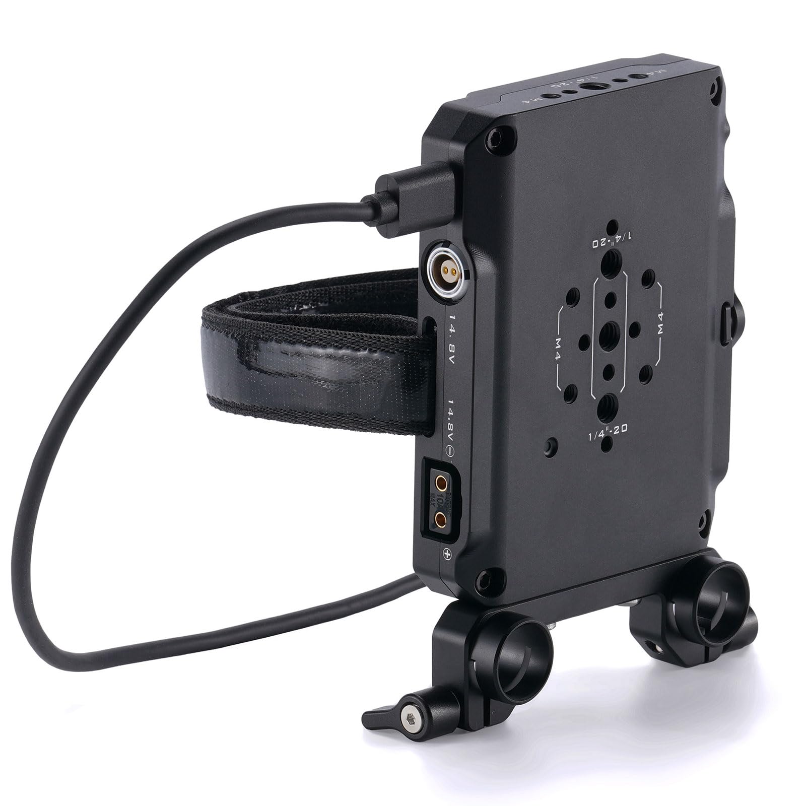 Tilta Kit de Plaque de Batterie Mini PD V Mount avec 100 W Câble d'alimentation USB-C à Angle Droit de 35 cm - Noir TA-BTP4C-V-B