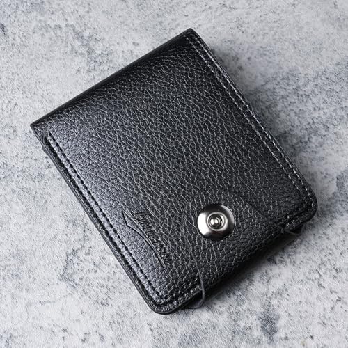 Short Casual Men's Wallet Multi Card,Ticket Holder Coin Purse - Black
