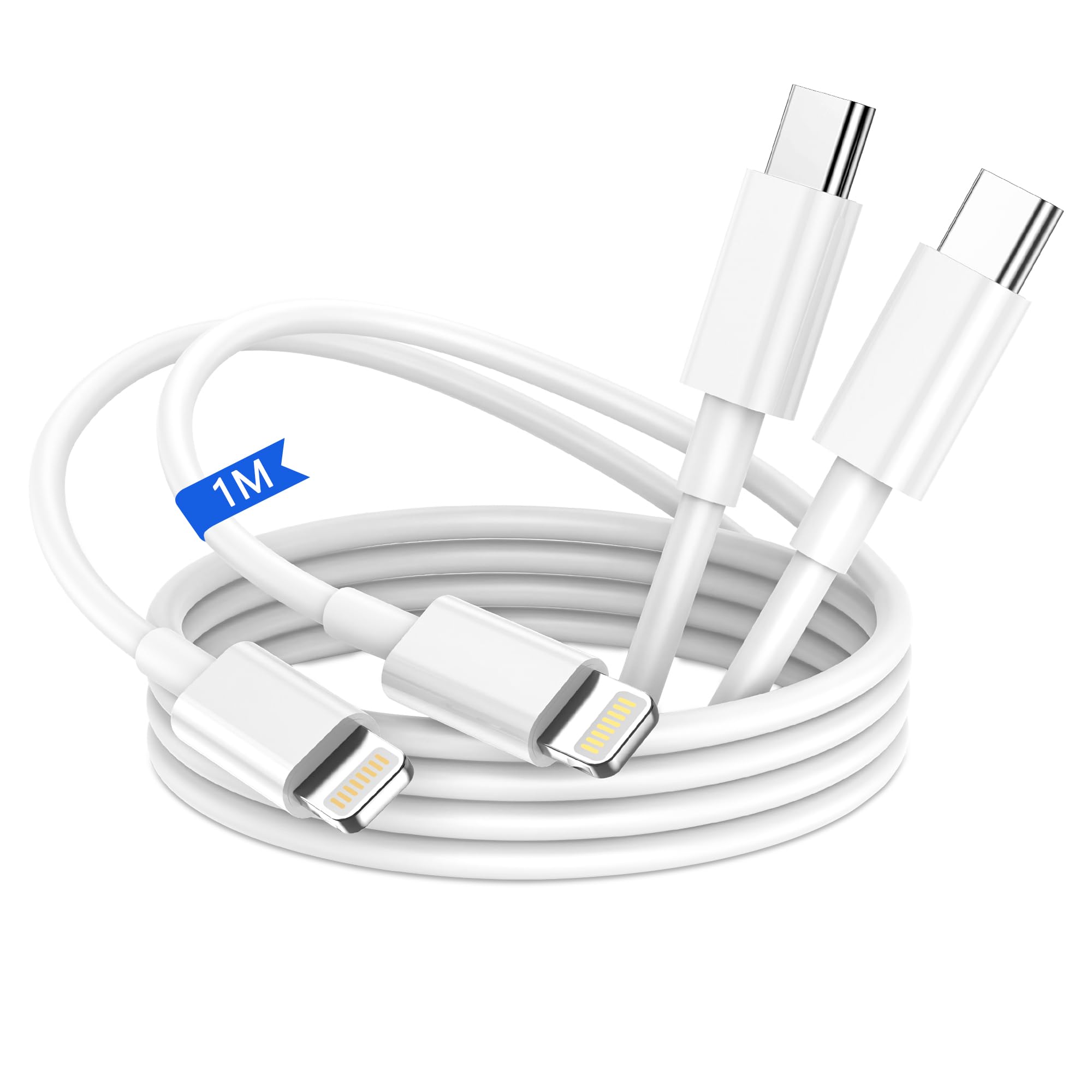 ZMHPJQ 1M Câble USB C Lightnning[Certificat MFi] Rapide Type C Câble Charge Char