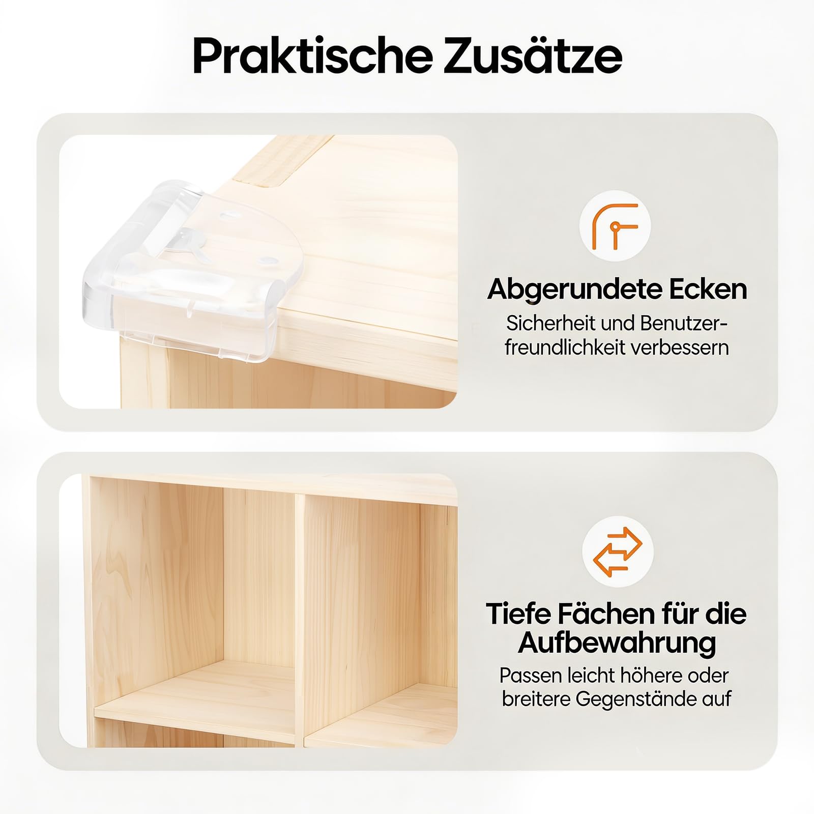 Bücherschrank aus Holz, Würfelregal aus Massivholz, Bücherregal, Büroregal, Standregal, Raumteiler, für Wohnzimmer, Schlafzimmer, Büro, Kinderzimmer, 150 x 30 x 90cm (15 Fächern)