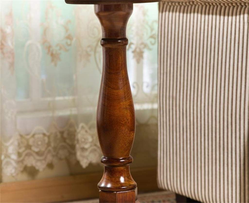 Tavolini da caffè, tavolino rotondo moderno con impiombatura retrò, piano in legno di abete, base con gambe incrociate nere, ideale per l'arredamento del soggiorno, montaggio facile e durevole C