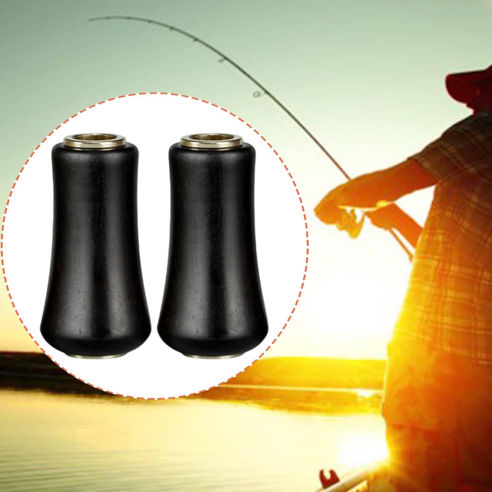 MERIGLARE 2 Pomos de de Carrete de Pesca de Repuesto, Pieza de Carrete DIY, Pomos de Potencia Antideslizantes de Madera para Carretes de Baitcasting de