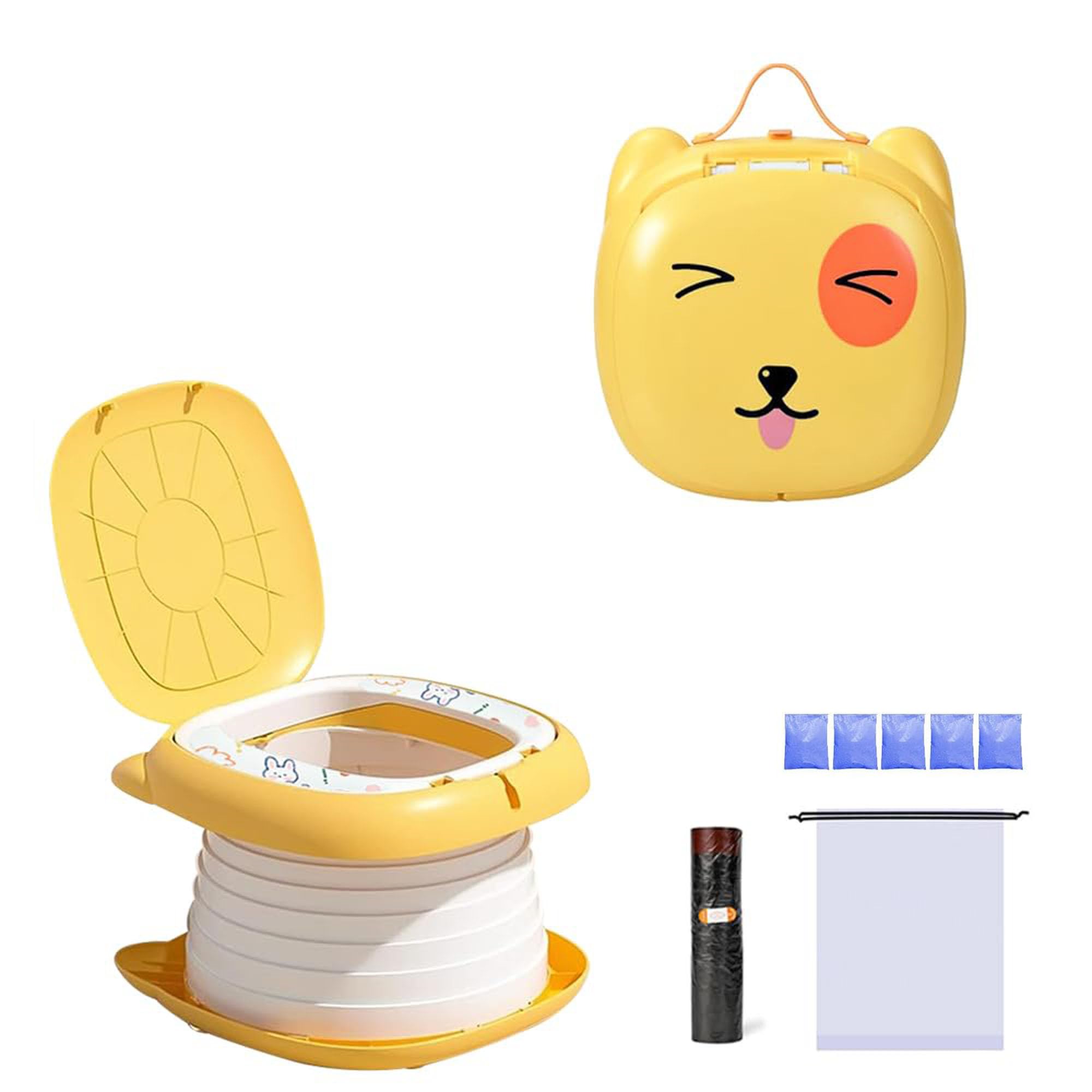 Faltbare Reisetöpfchen Für Kinder - 3-in-1 Mobile Toilette Für Unterwegs