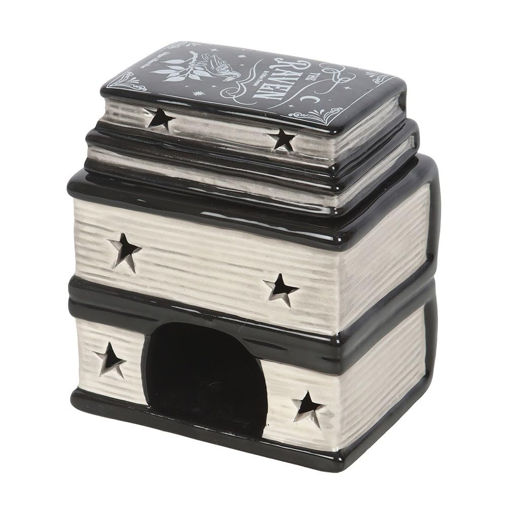 Book of Spells Oil Burner and Wax Warmer – Mystical Spell Book Design – Ideal for Gothic and Witchy Décor – For Rituals, Meditation, and Relaxing Evenings – Thoughtful Gift for Occult Enthusiasts