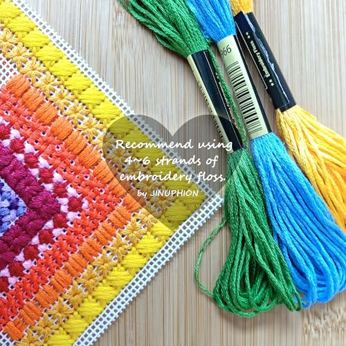 Image of Needlepoint Canvas, 20 inch X 18 inch, 14-Mesh White Needlepoint Canvas Embroidery Blank White Cloth (1)