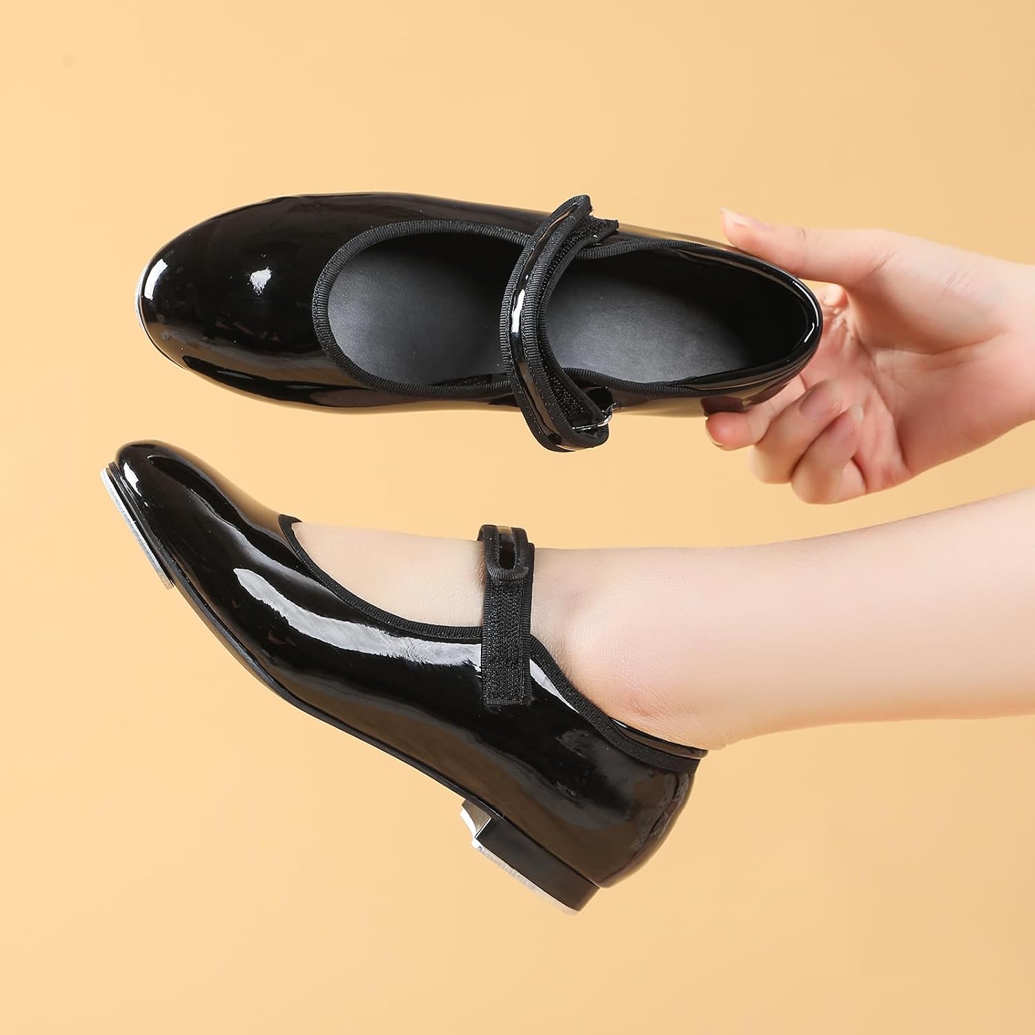 Tap Shoes for Girls Boys, Lace Up PU Leather Dance Shoes for Little Kid/Big Kid