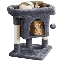 Yaheetech Tiragraffi Albero per Gatti con Posatoio Grande Graffiatoio per Gatti 40,5 x 40,5