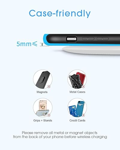 Miniatura 5 de NANAMI Cargador inalámbrico rápido 2 unidades  Almohadilla de carga inalámbrica con certificación Qi de 7.5 W para iPhone 1616 Plus16 Pro16 Pro