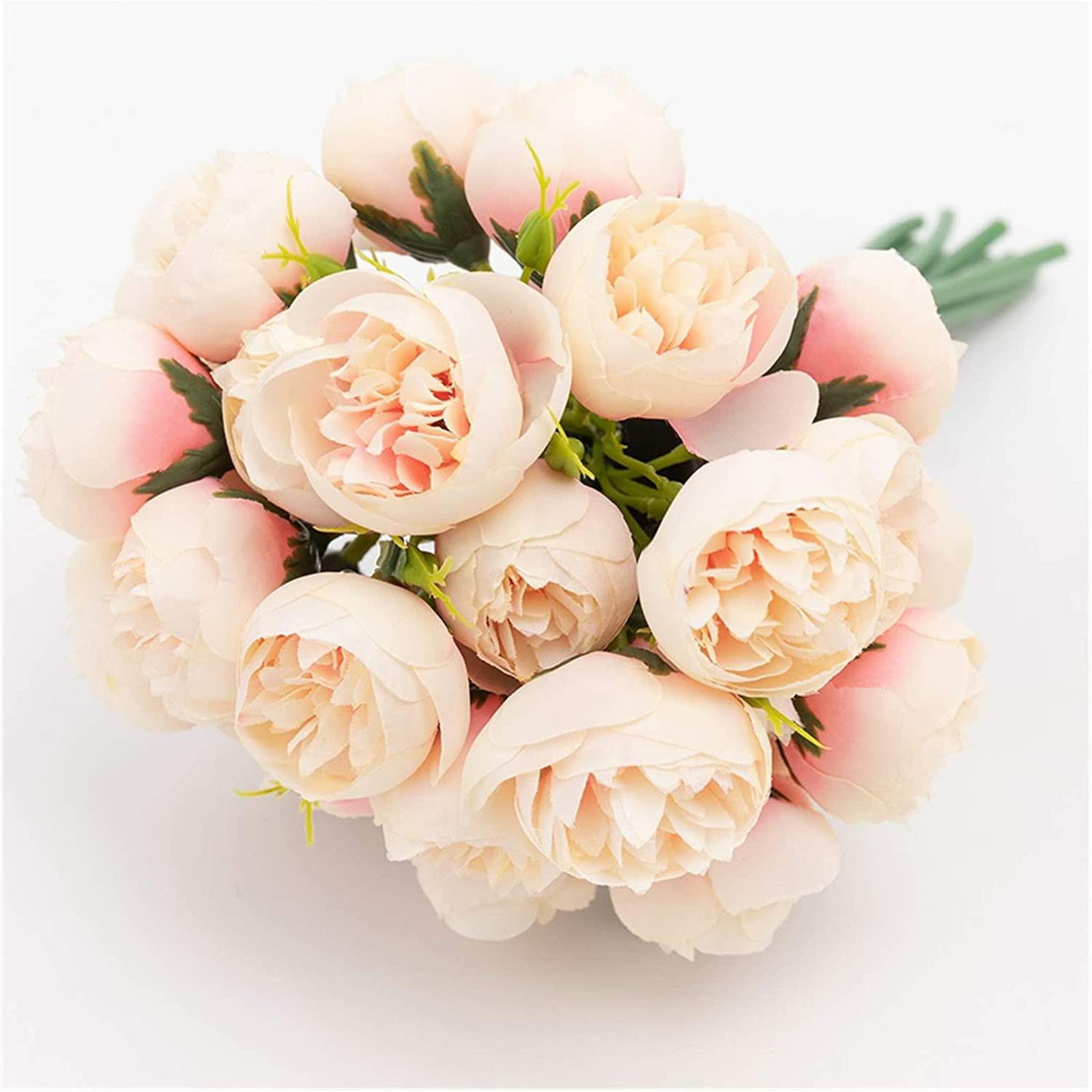 XDLEDMKIZ Artificial Flowers Rose Plastic Flowers Silk Bouquet for Decoration Wedding Bride Holding Flowers 27 Head Faux Rose Fake Flowers