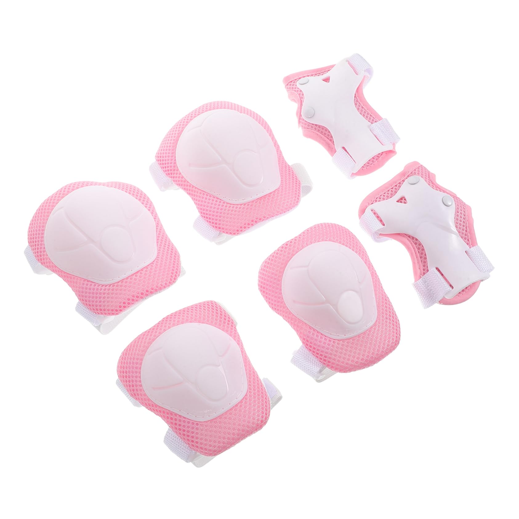 Mikikit Boys and Girls-friendly Protective Gear Set 6-piece Elbow Knee Pads Wrist Guards Safe for Skating Cycling Scooter Comfortable Sponge Material
