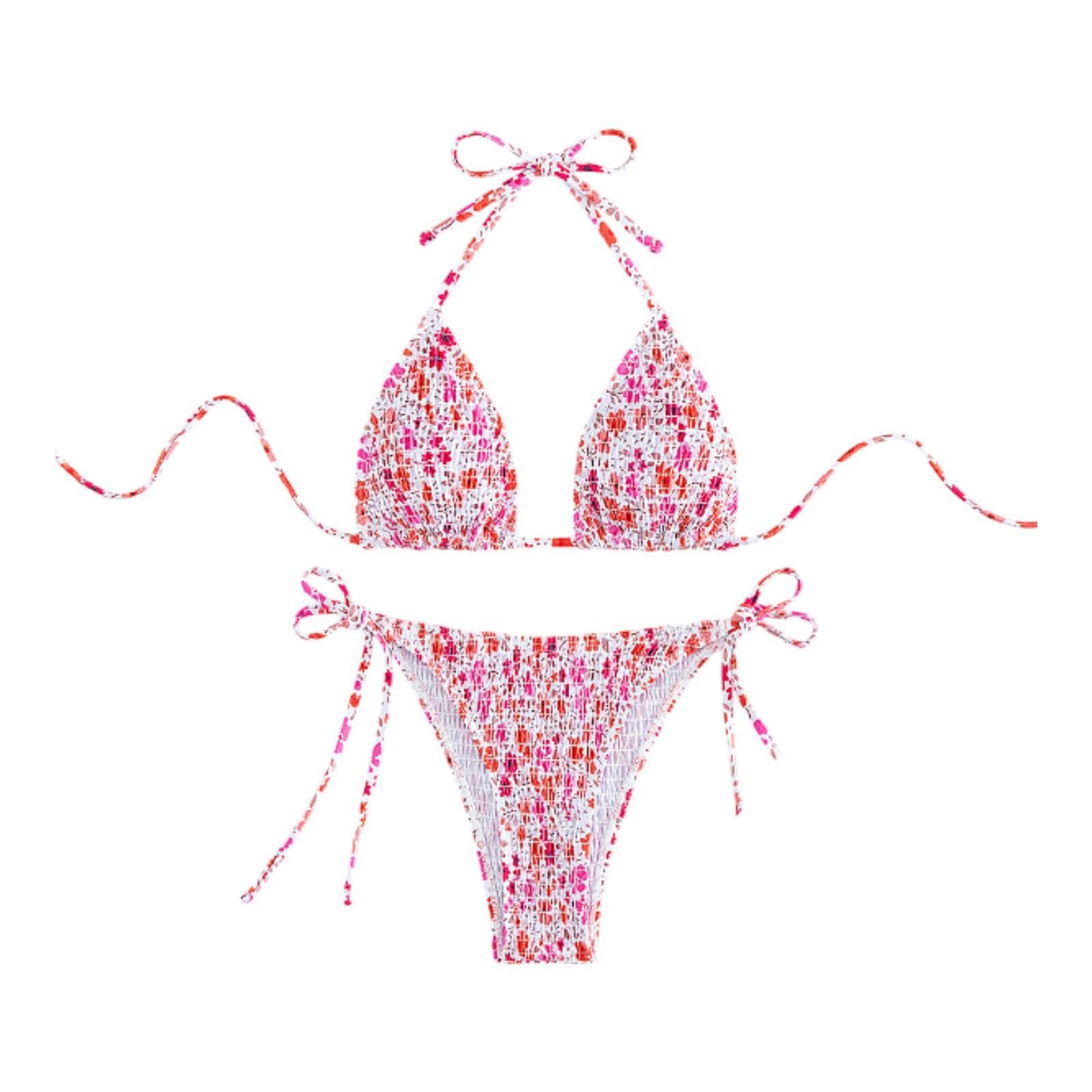 Women's Triangle Bikini Set Tie Side Bathing Suit for Party Travel Swim Pool Style E | Clothing, Shoes & Accessories | Womens Clothing | Swimwear-image-49