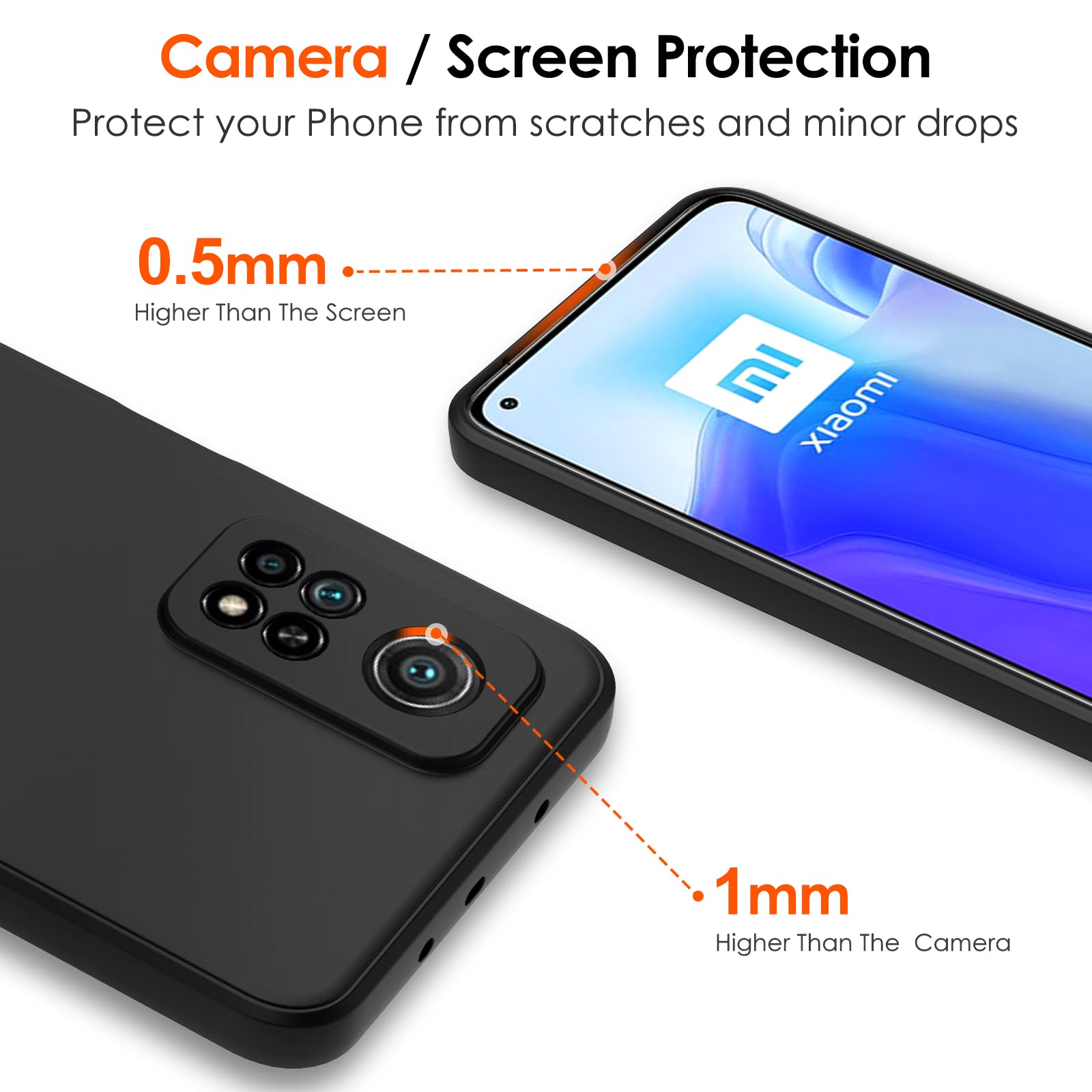 iVoler Cover per Xiaomi Redmi Note 13 Pro 5G / Poco X6 5G (Non per Note 13 Pro 4G), Custodia Trasparente per Assorbimento Degli Urti con Paraurti in TPU Morbido, Sottile Morbida