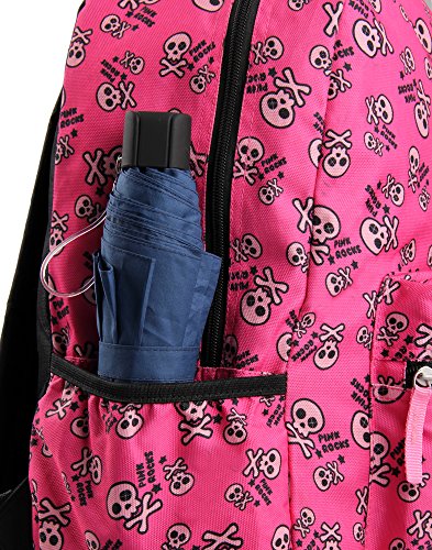 Veevan Pink Skull Zaino Ragazze