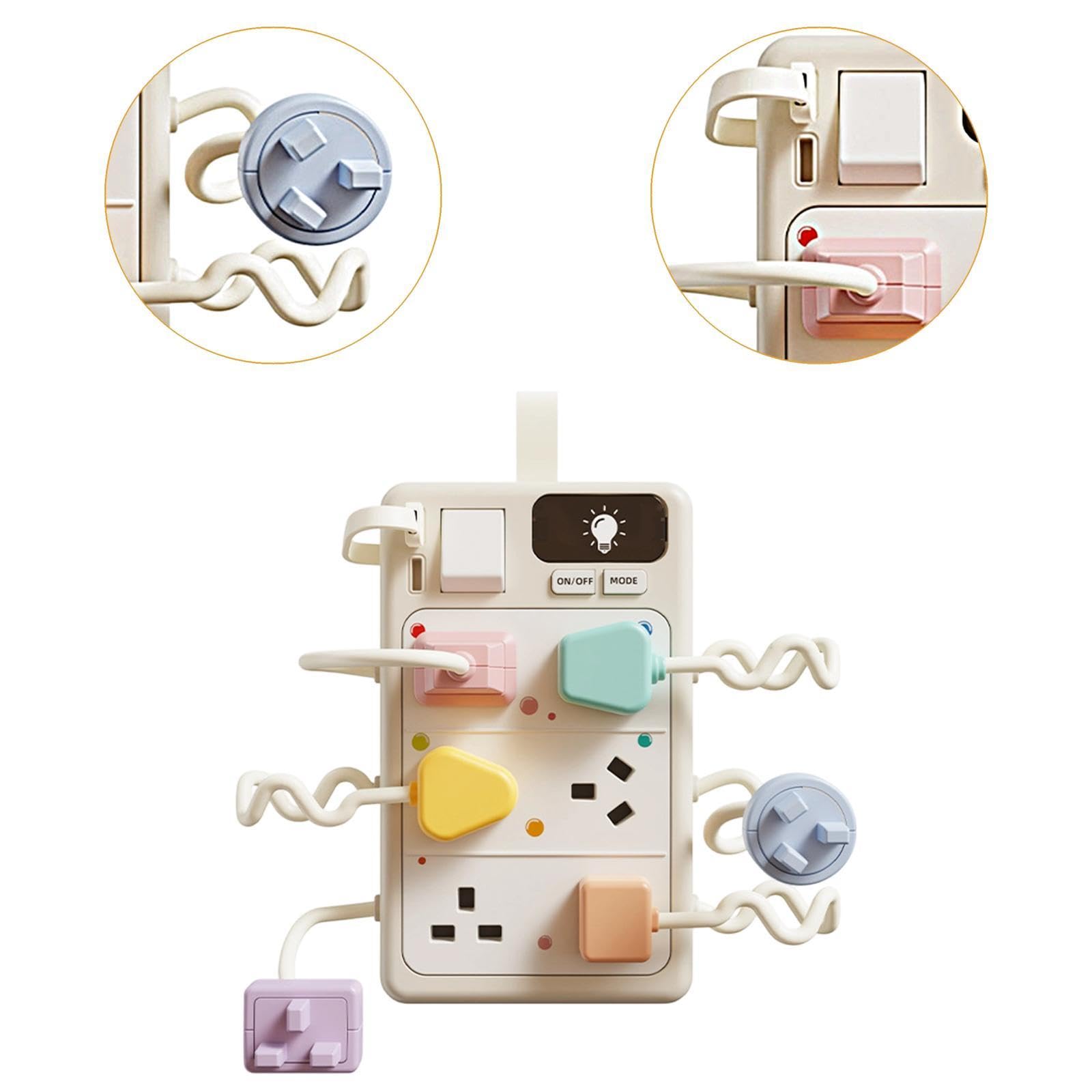 Gioco Interattivo Busy Board: Abbinamento di Forme di Prese, Accoppiamento di Luci, Riconoscimento Logico, Sviluppo della Coordinazion, Stile a