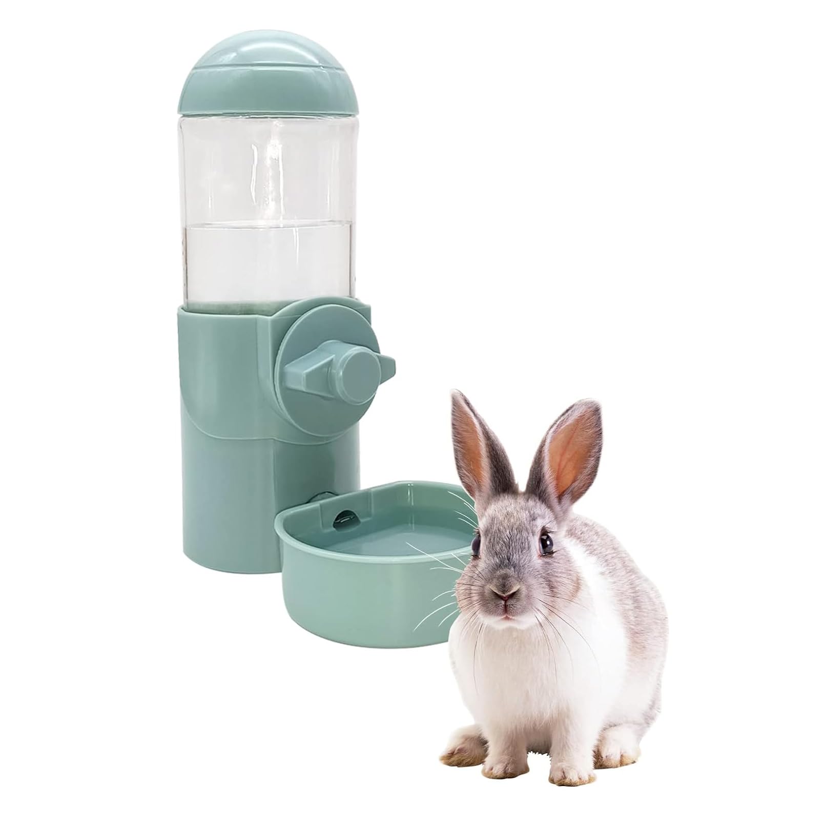 Tfwadmx Rabbit Watter Bottle 17oz Dispenser No Drip Small Animal Cage Water Feeder Bowl Hanging Guinea Pig Automatic Water for Bunny Chinchilla