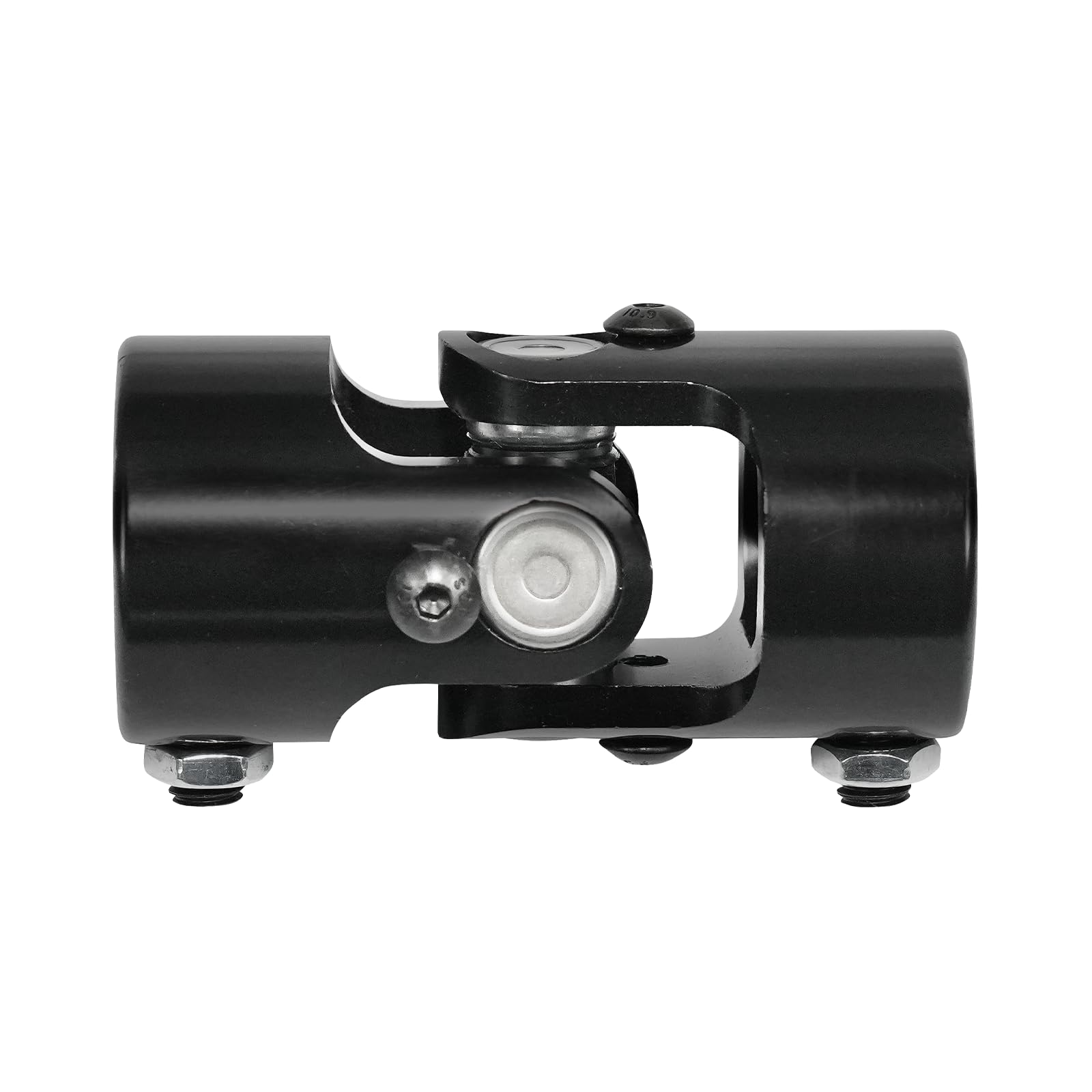 Steering U Joint Coupler, 1" DD x 1" DD Steering Shaft U Joint, Steering Universal Joint, Automotive Replacement U-Joint Coupling, Black