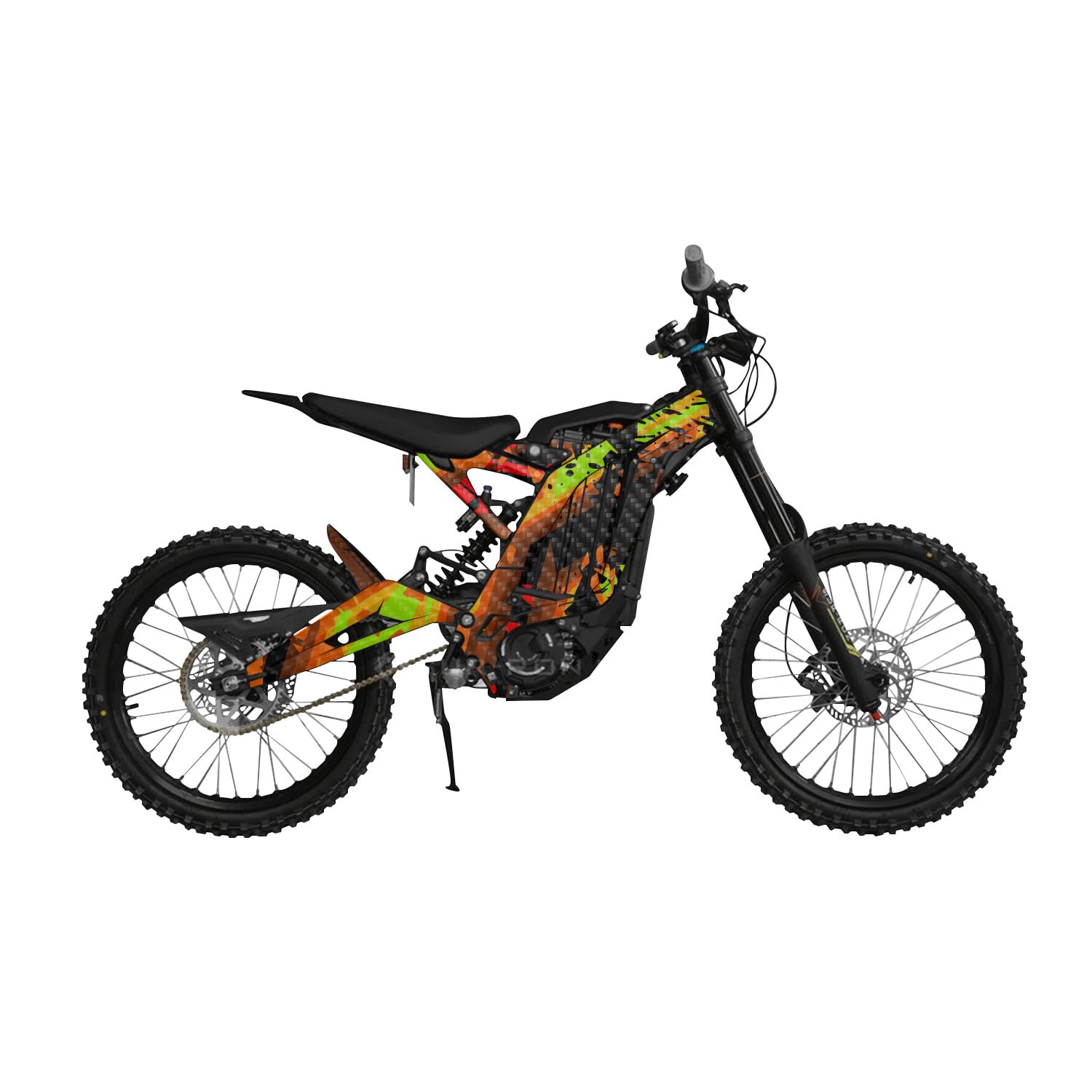 Carbon Fiber Surron Light Bee Graphics Kit Wrap - Blast Damage - Sur-Ron Skin - Premium 3M Vinyl Protective Wrap Decal Cover - Easy to Apply | Crafted in The USA by MightySkins