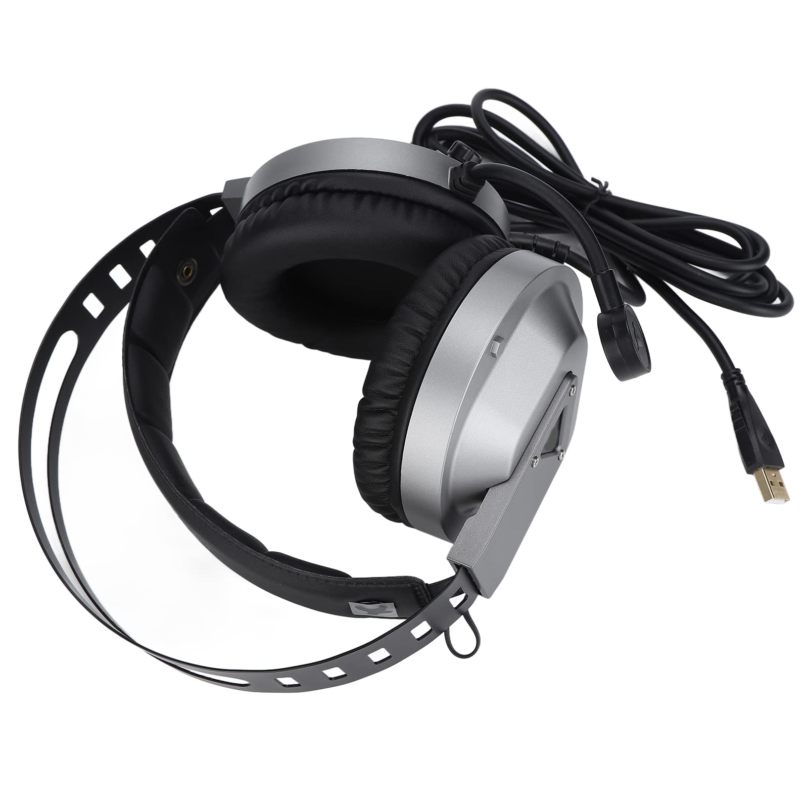 Taidu 7.1 Auriculares de juego Surround con almohadillas para los oídos, micrófono LED para ordenador portátil PC
